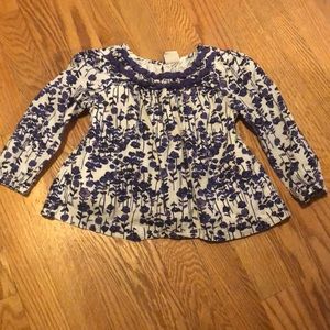 Flower print boho top